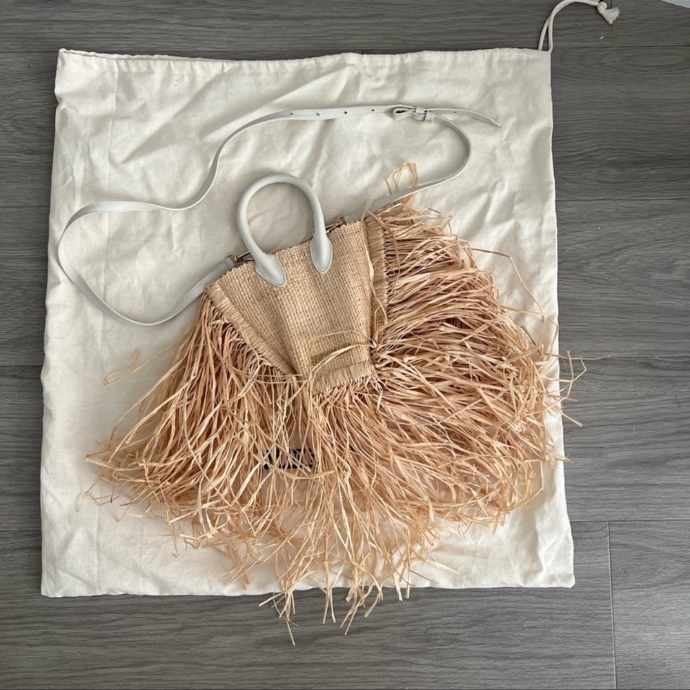 Jacquemus le baci raffia tote petite